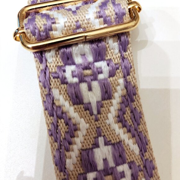 Source Unknown Accessories - Guitar/purse strap - Purple, beige, and white - brand new!